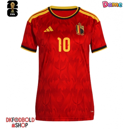 Belgien Leandro Trossard #10 Hjemmebanetrøje Dame VM 2026 Kort ærmer